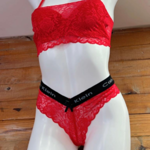 Conjunto Renda Calvin Vermelho