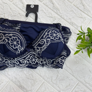 Lingerie Total Renda Azul escuro